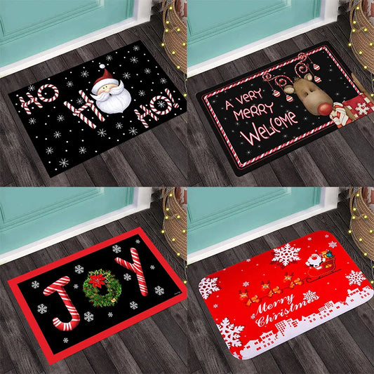 Christmas decoration entrance door mat bathroom non-slip floor  living  balcony corridor carpet  home